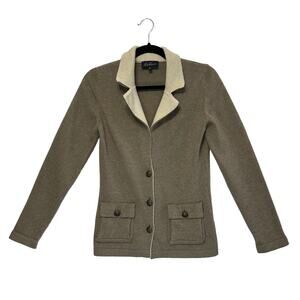 Luisa Spagnoli Virgin Wool Cashmere Angora Sweater Women's Sz S Beige Luxury